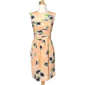 MOSCHINO Cheap and Chic Silk Watercolor Pastel Floral Dress Pockets, Size 6